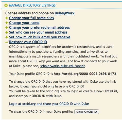 added orcid